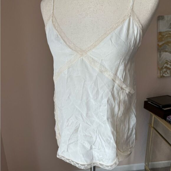 NWT ZADIG & VOLTAIRE  Judo White Clark Jac Paisley Camisole top with Lace sz S - Picture 12 of 16